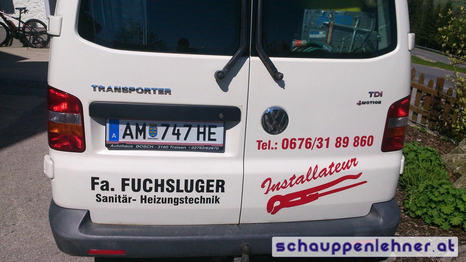 Firmenbus Beklebung Rückseite