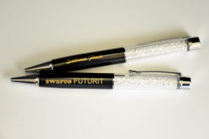 Gravierte Kugelschreiber für Swarco Futurit