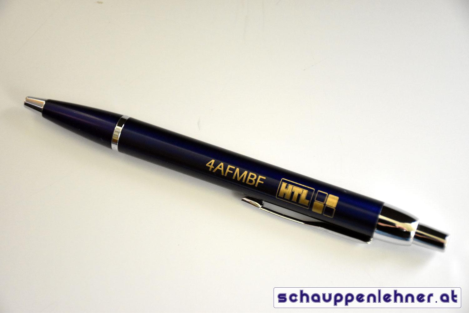 Gravierter Kugelschreiber für die Maschinenbauklasse der HTL Waidhofen Ybbs
