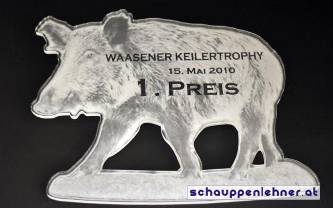 Preis für den ersten Platz bei der Waasener Keilertrophy