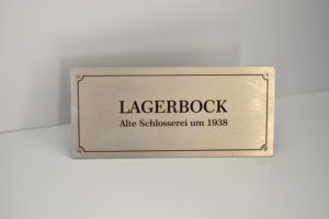 Metallschild Lagerbock