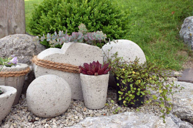 Steindekor für den Garten